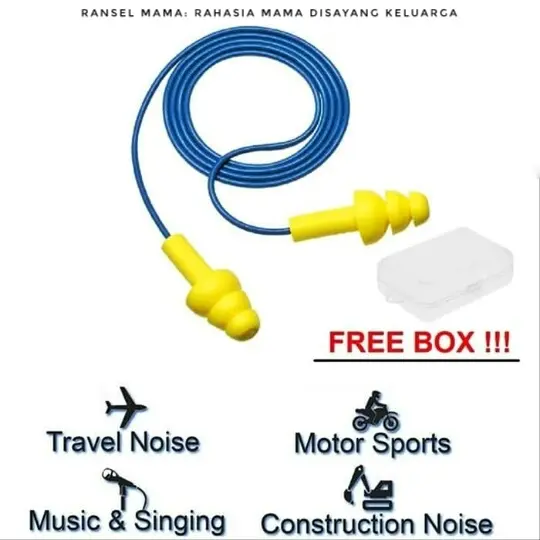 Ear Plug Pelindung Telinga Earplug Penutup Sumbat Kuping Ultrafit Box
