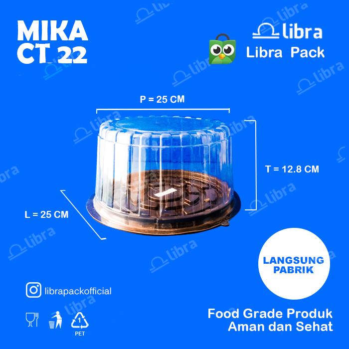 Gambar Mika tart CT 22 (isi 50 pcs)/ Mika bolu bulat cake/tumpeng libra pack dari Libra Pack Kota Tangerang Tokopedia
