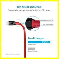 Gambar Anker Kabel Charger Micro Usb Powerline+ 0.9mtr A8142 - Merah dari Tokolangganan13 Kota Administrasi Jakarta Selatan 4 Tokopedia