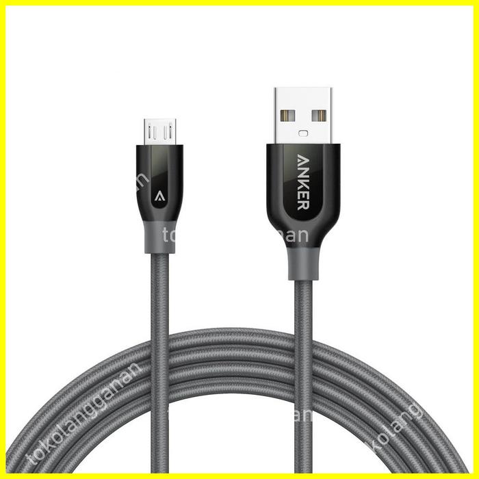 Gambar Kabel Charger Micro Usb Powerline+ 1.8mtr A8143 - Abu-Abu dari Tokolangganan13 Kota Administrasi Jakarta Selatan Tokopedia