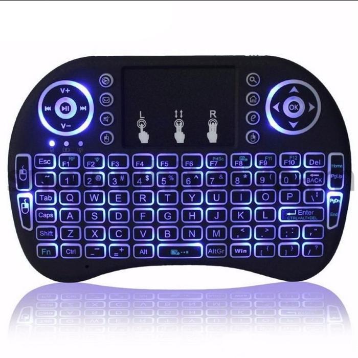 Gambar keyboard wireless mini rgb 2.4 ghz with touch pad dari VILLECOMPUTER Kota Administrasi Jakarta Utara Tokopedia