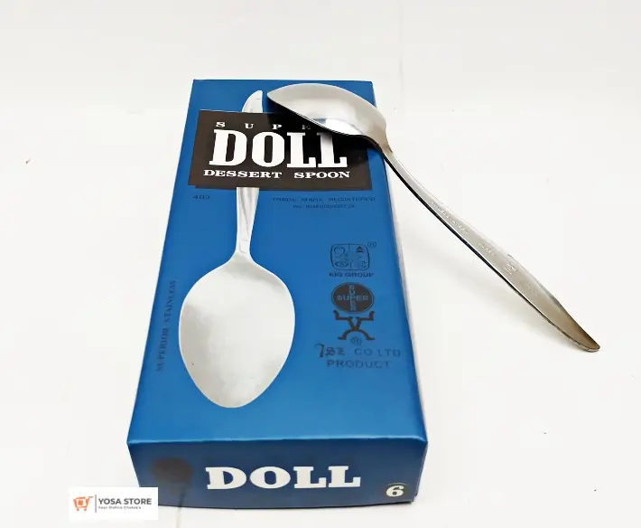 SUPERDOLL Sendok Makan Tebal Stainless Steel 1/2 Lusin Original