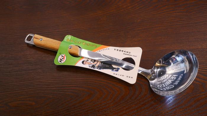 Gambar Wooden Handle Laddle Sendok Besar Masak Stainless Steel Tahan Panas dari Kochindo Kota Tangerang Selatan Tokopedia