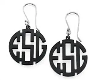 anting earing akrilik tulisan acrylic tanda inisial