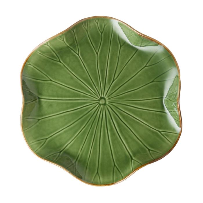 Gambar Dinner Plate / Piring Makan / Piring Saji Jenggala Lotus 33 cm Hijau dari Jenggala Keramik Bali Kab. Badung Tokopedia