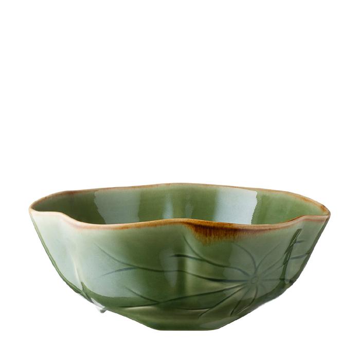 Gambar Jenggala Lotus Salad Bowl Hijau / Mangkok Salad 23 × 23 × 8,5 cm dari Jenggala Keramik Bali Kab. Badung Tokopedia