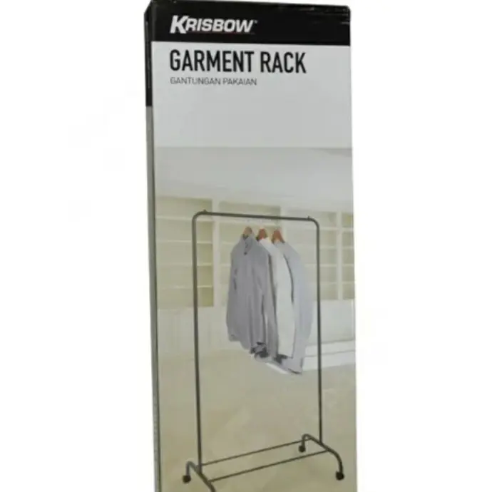 Rak pakaian gantung minimalis, ukuran 80 x 44 x 150 cm