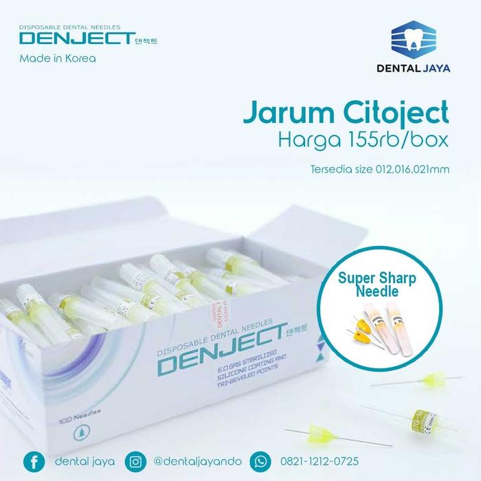 Gambar Jarum Citoject Denject - 12mm 30G dari Dental Jaya Official Kota Yogyakarta Tokopedia