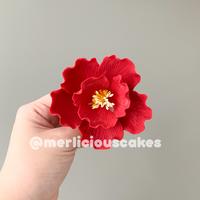 Gambar Open Rose Red Merah Bunga Gumpaste Flower Cake Kue Topper dari Merlicious Cakes Kota Administrasi Jakarta Pusat 1 Tokopedia