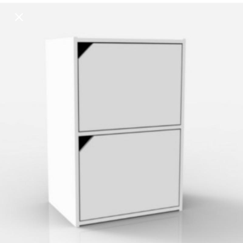 Rak Lemari Buku Anak Susun Tingkat 2 Serbaguna Full Pintu Minimalis 0
