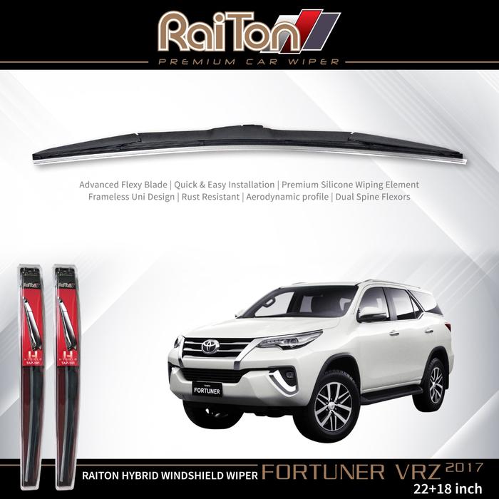 Gambar Raiton Sepasang Wiper Hybrid Kaca Mobil Toyota Fortuner Vrz 2016-On 22" & 16" dari Raiton Kota Administrasi Jakarta Pusat Tokopedia