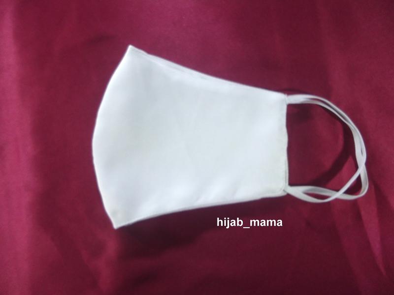 [putih pria] Masker akad Putih Mutiara/ Masker Akad Pengantin earloop 1