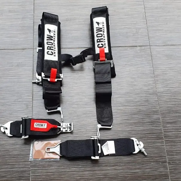 Safety Belt Crow 4 Titik Busa - Safety Belt Crow Hitam - Seatbelt Crow