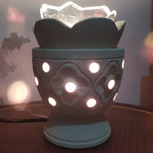 Lampu Pemanas Aromaterapi Pengharum Ruangan Elektrik Model Bunga Mekar