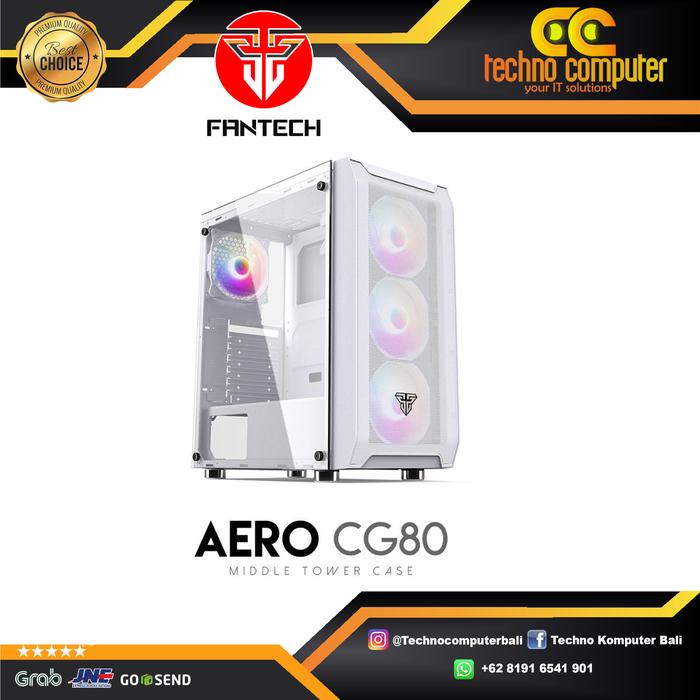 Gambar Fantech AERO CG80 Mid Tower Desktop Case 4 Rainbow Fans Included dari Techno Computer Bali Kota Denpasar 5 Tokopedia