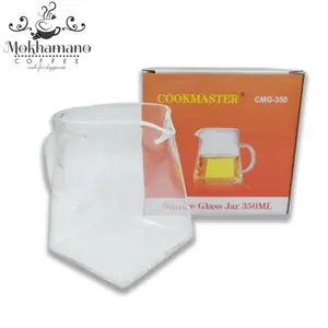 COOKMASTER COFFEE TEA SQUARE GLASS JAR TEKO KACA KOTAK TEH KOPI 350ML