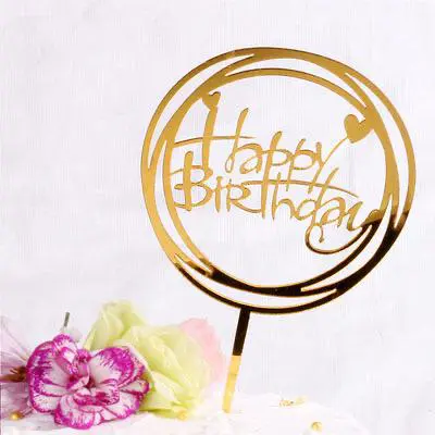 Topper Hiasan Kue Ulang Tahun Tulisan Happy Birthday Pesta