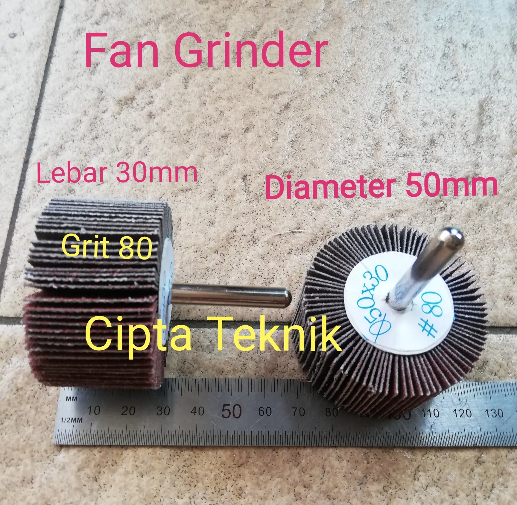 Fan Grinder 50 x 30 grit 80 - Amplas kipas 50x30