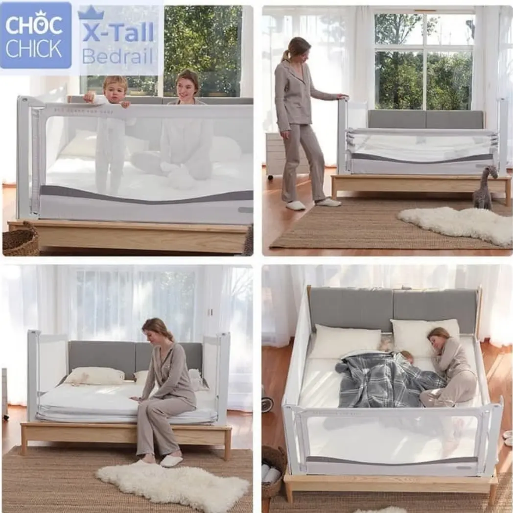 Choc chick bedrail Xtra Tall premium 160 , 180,  200cm