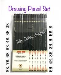 Gambar 14pcs Pensil Gambar Drawing Pencil Set JOYKO P-118-14 sketch ATK1106JY dari Toko Online Jempol Kota Administrasi Jakarta Pusat 1 Tokopedia