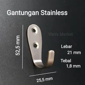 Gantungan Baju Dinding Stainless Steel