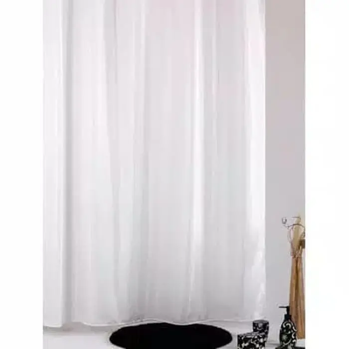Shower Curtain Crystal Textile Polyester polos putih 180X200 cm