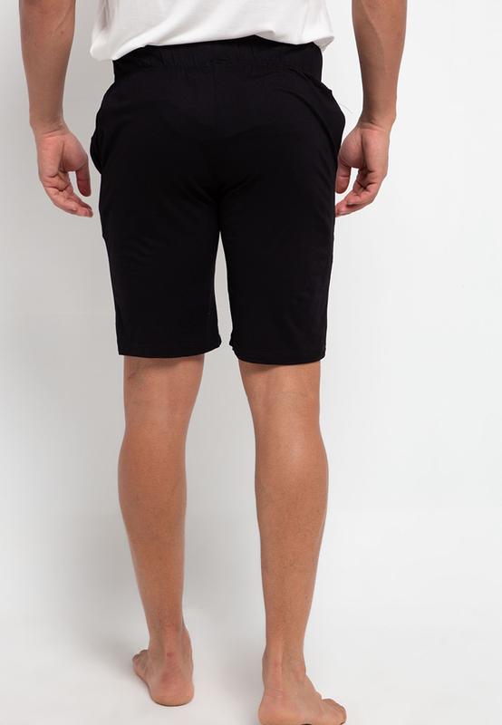 MB076 Instacool Pyjama Celana Pendek Shorts Hitam Logo 1
