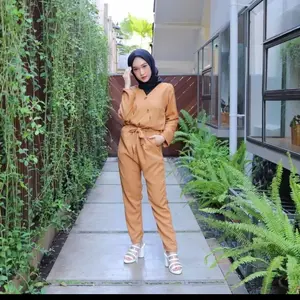 Sequilby Jamsuit bahan mosscrepe fit to L