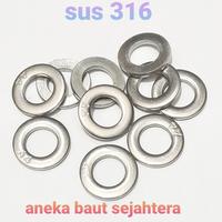Gambar Ring Plat M6 Stainless 316 - Standar dari ANEKA BAUT SEJAHTERA Kab. Bekasi 2 Tokopedia