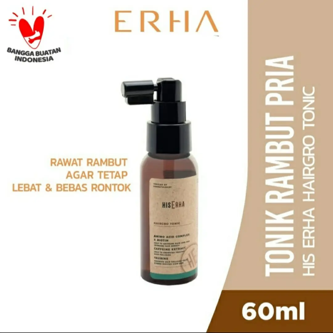 ERHA HIS Hairgrow Hair Grow Tonic Penumbuh Rambut Rontok Pria Tonik
