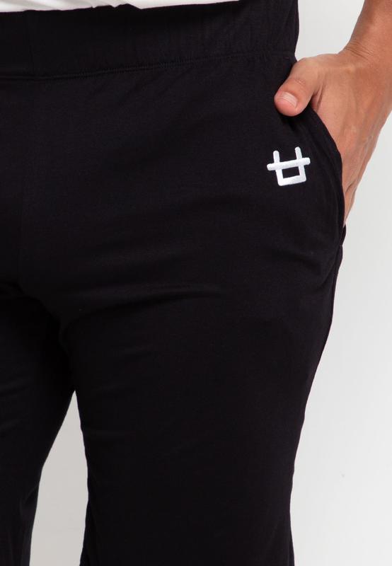 MB076 Instacool Pyjama Celana Pendek Shorts Hitam Logo 2