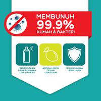 Gambar NORVUS Disinfektan Spray & Pengharum Ruangan 550ml Natural Lemon dari Norvus Indonesia Kota Administrasi Jakarta Barat 2 Tokopedia