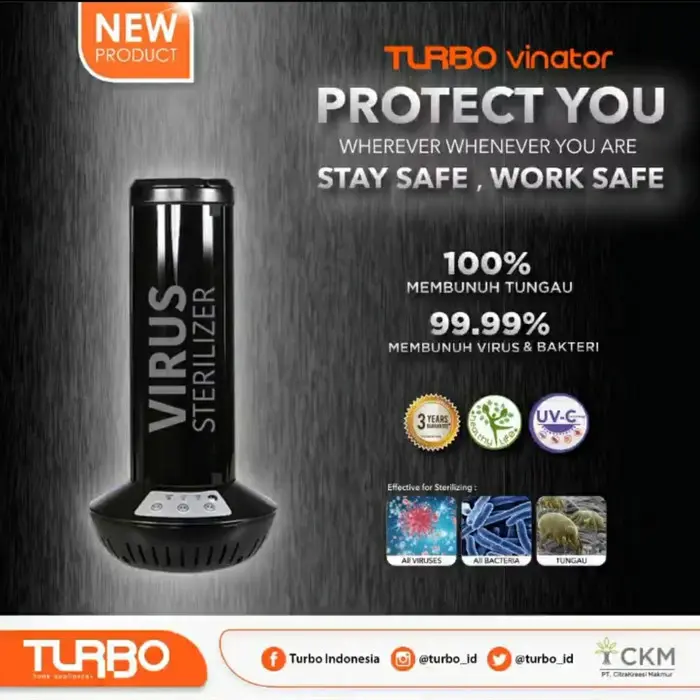 Vinator TURBO EHL2030 UV Sterilizer Garansi Resmi Turbo - Maxistore