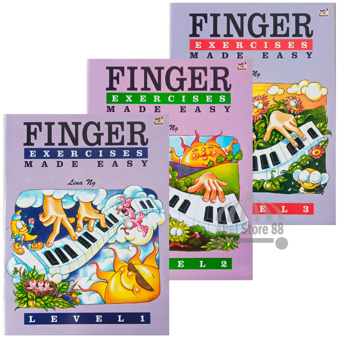 Finger Exercise Made Easy Level 1/2/3 Lina Ng Buku Piano Latihan Jari