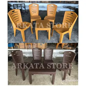 (INSTAN) 4 Kursi teras Santai Plastik Olymplast OL 203 + Meja OCT-R / OST-R