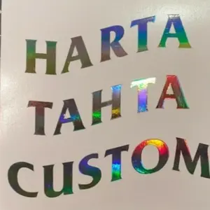 Stiker Hologram Harta Tahta Wanita Custom Murah Sticker Foto Chrome Hologram 8cm x 8cm Ready Stock