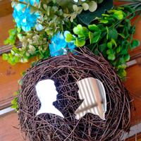 Gambar siluet wajah akrilik silver bahan mahar nikah dan craft aksesoris maha dari Mahar Nikah & Azmeela Kab. Brebes 3 Tokopedia