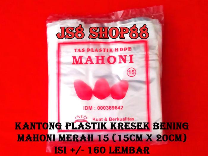 Gambar (ECERAN) TAS / KANTONG PLASTIK KRESEK BENING MAHONI MERAH 15 dari JS8 SHOP88 Kota Administrasi Jakarta Barat Tokopedia