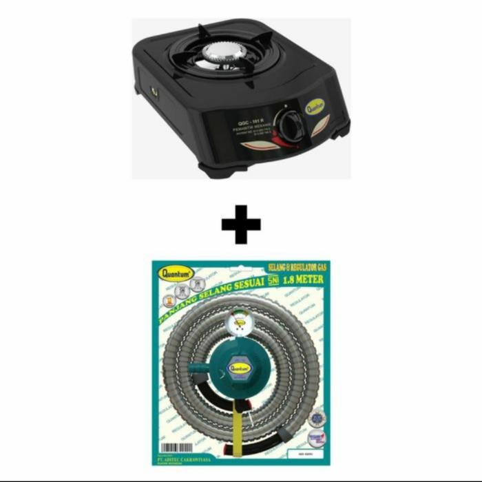 Gambar QUANTUM kompor gas 1tungku QGC-101R+selang paket regulator QUANTUM dari puspita perabot Kota Administrasi Jakarta Timur Tokopedia