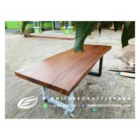 Gambar MEJA TREMBESI 2 METER / MEJA MAKAN SOLID INDUSTRIAL 200 x 85 x 75 cm dari Furniturecraftjepara Kab. Jepara 1 Tokopedia