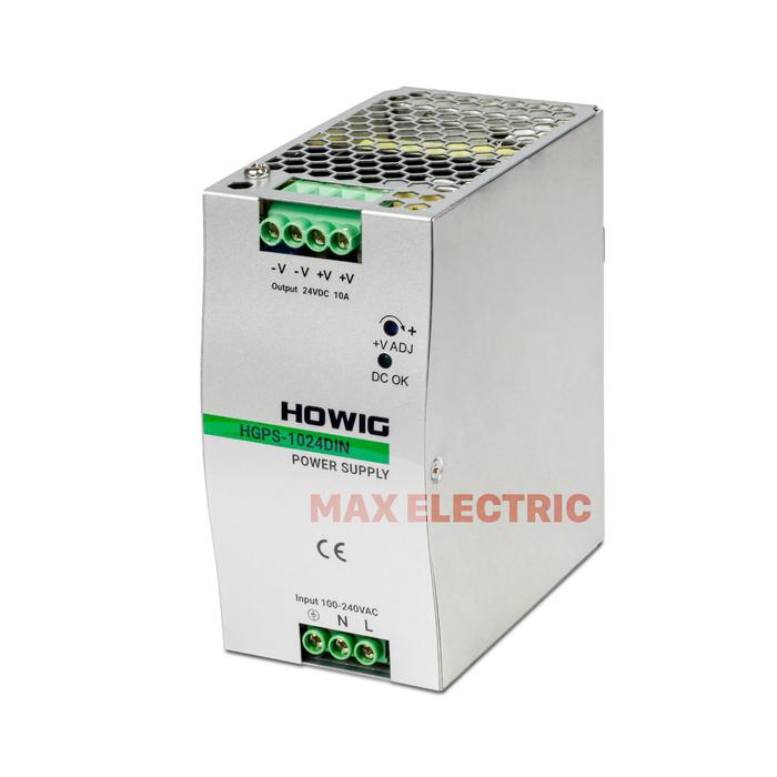 Gambar HOWIG, Din Rail Power Supply, 100-240 VAC, 10A (HGPS-1024DIN) dari Max Electrics Kota Administrasi Jakarta Timur Tokopedia