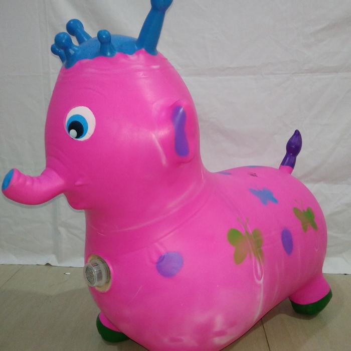 Gambar Animal Jumping music karet motif Gajah (SNI) / Mainan Kuda Kudaan Anak dari Grosir_Toys Jakarta Barat 5 Tokopedia