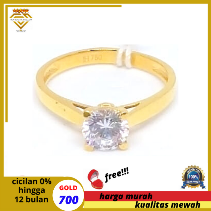 Gambar cincin emas kuning asli 700-model simpel 04 dari New Berlian jewellery Kota Tangerang Selatan Tokopedia