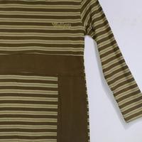 Gambar Kaos Salur Wanita Coklat Army dari BIGFASHION83 Jakarta Barat 2 Tokopedia