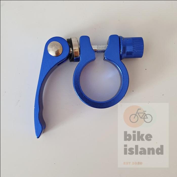Gambar kunci penjepit sadle Jok sepeda quick release seat clamp 28.6 - biru dari Bike Island Kota Tangerang Tokopedia
