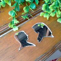 Gambar siluet wajah akrilik silver bahan mahar nikah dan craft aksesoris maha dari Mahar Nikah & Azmeela Kab. Brebes 1 Tokopedia
