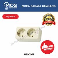 Gambar STOP KONTAK stopkontak TERMINAL Arde Outbow 2 Lubang Uticon ST-128 NCP dari Mitra Cahaya Gemilang Kota Cirebon 1 Tokopedia