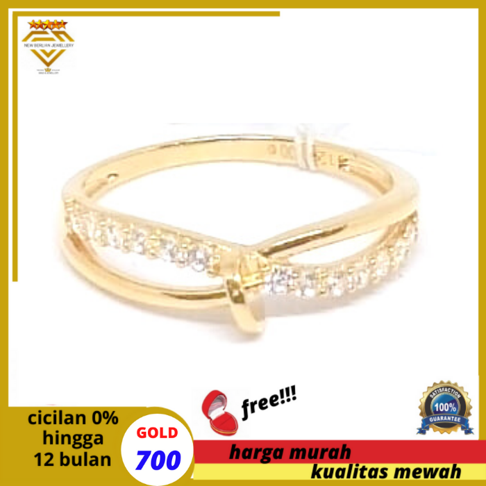 Gambar cincin emas kuning asli 700-model simpel 05 dari New Berlian jewellery Kota Tangerang Selatan Tokopedia