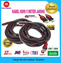 Gambar KABEL HDMI 5 M METER MODEL JARING HIGH QUALITY dari Mutiara Computindo Kab. Bekasi 2 Tokopedia