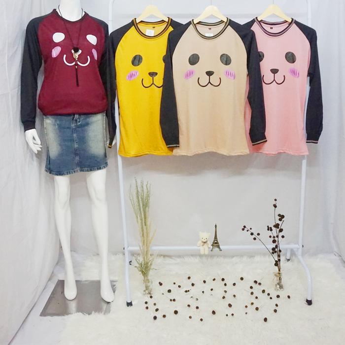 Gambar KAOS oblong wanita model KIMONO,lengan panjang,ARZ07_B dari vellnickshop Jakarta Barat Tokopedia